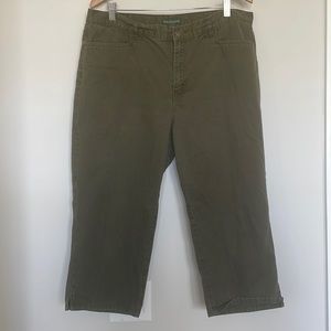 Ralph Lauren Classic Midcalf Army Green Sz 16